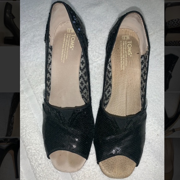 Tom’s Sequined Wedge - Picture 1 of 7